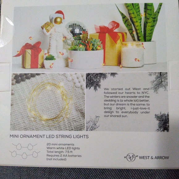 NIB Ornament LED String Lights - Picture 2 of 2